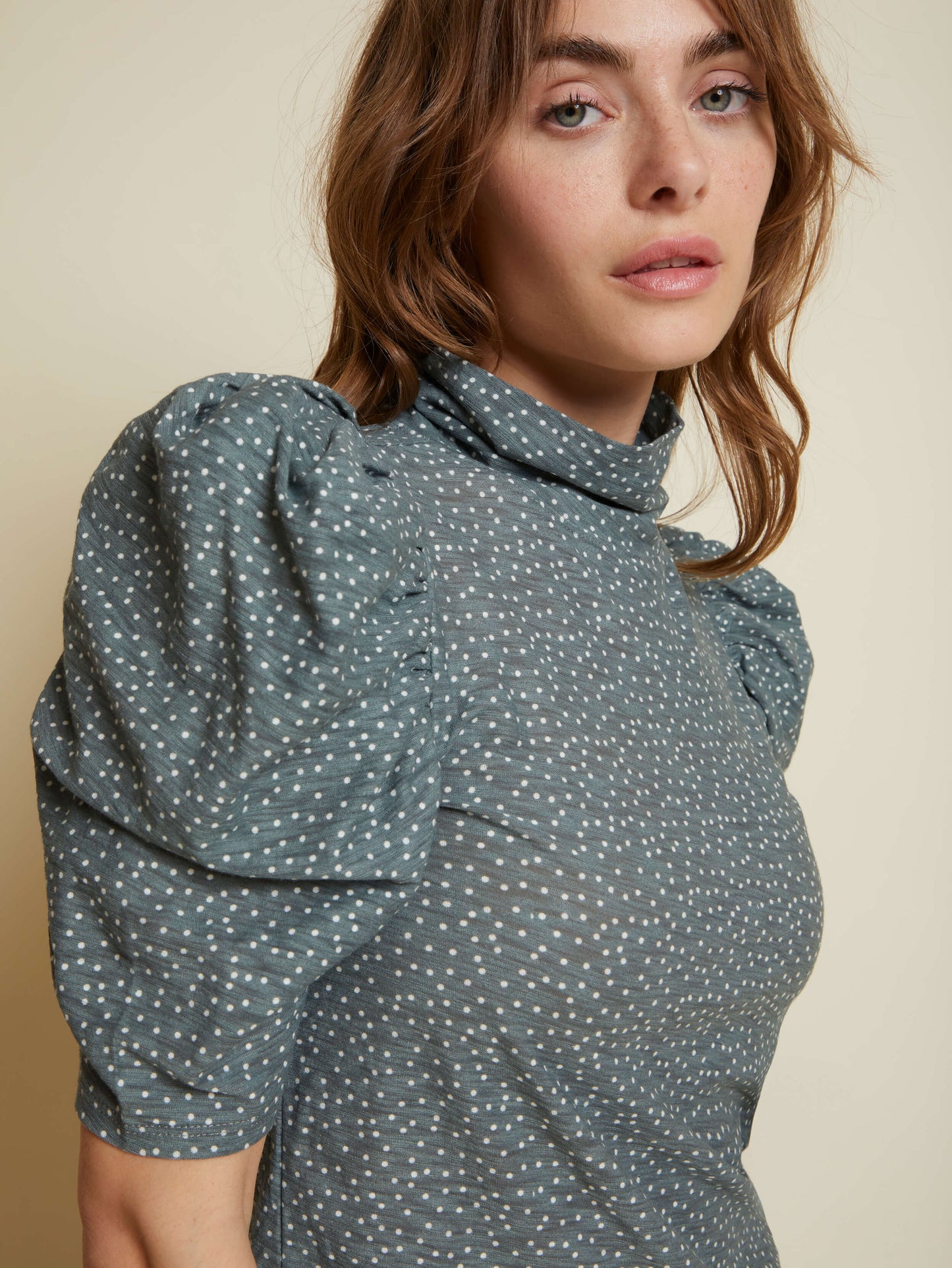 Dawn Turtleneck in Polka Dot