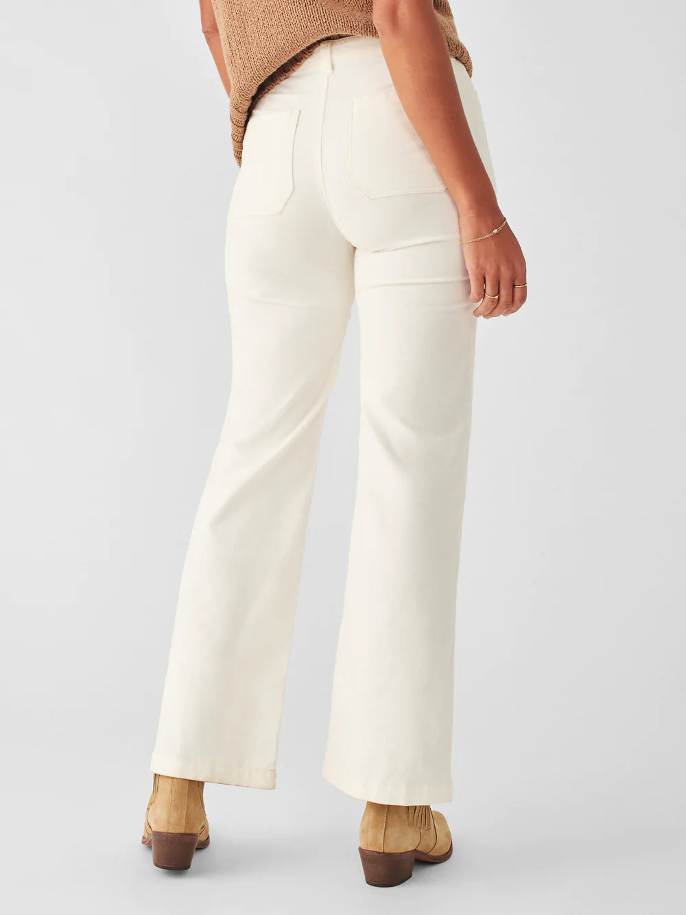Stretch Cord Pocket Pant in Ivory