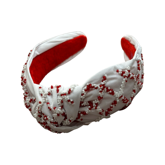 White and Red Sprinkle Headband