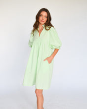 Load image into Gallery viewer, High Neck Dress in Mint Poplin
