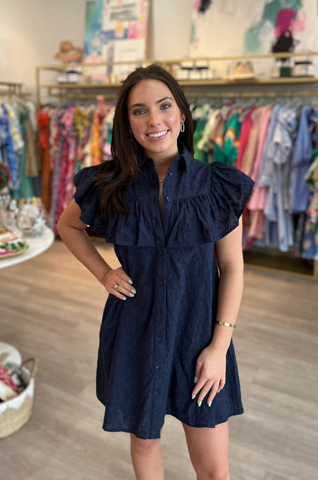The Ayla Dress in Navy
