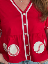 Load image into Gallery viewer, Red Baseball Top
