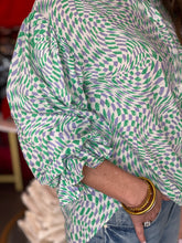Load image into Gallery viewer, Disco Button Puff Sleeve Top
