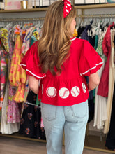 Load image into Gallery viewer, Red Baseball Top
