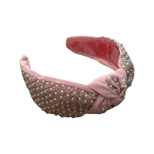 Load image into Gallery viewer, Pink w/Pearls Headband
