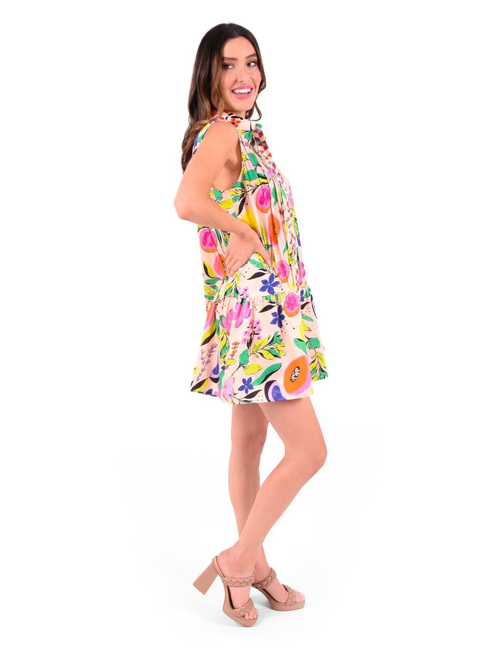 Daisy Dress in Citrus Floral