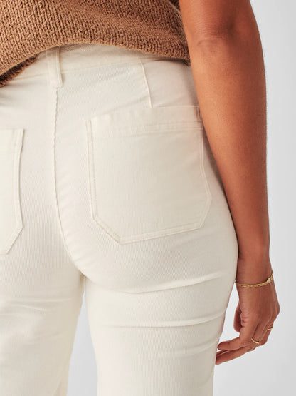 Stretch Cord Pocket Pant in Ivory