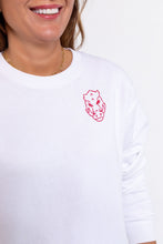 Load image into Gallery viewer, White Hand Embroidered Razorback Sweatshirt
