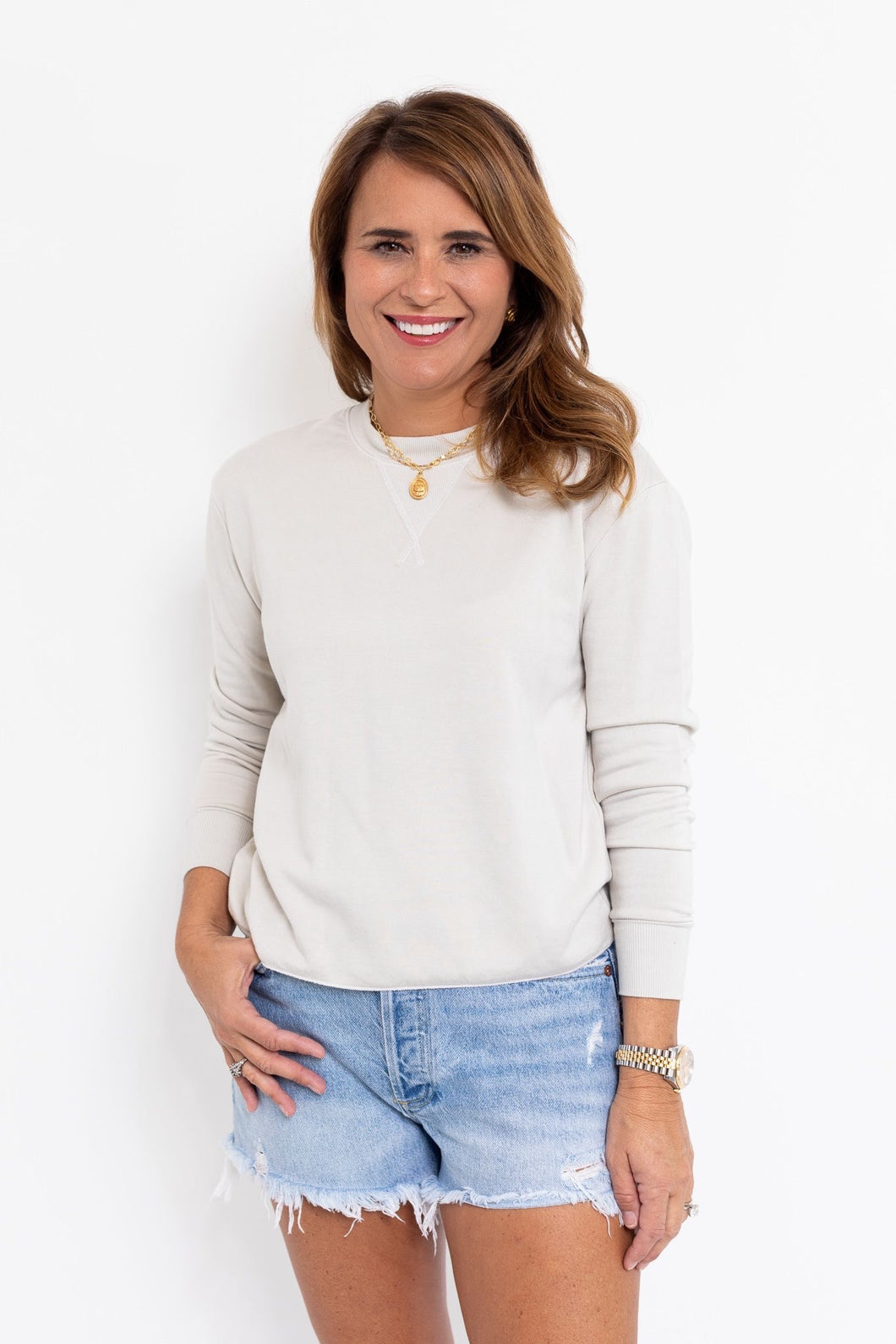Softest Fleece Pullover in Stone