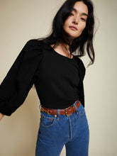 Load image into Gallery viewer, Grace Pintuck Tee in Black
