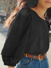 Load image into Gallery viewer, Grace Pintuck Tee in Black
