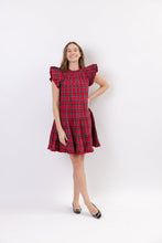 Load image into Gallery viewer, Ruffle Neck Dress in Red Plaid
