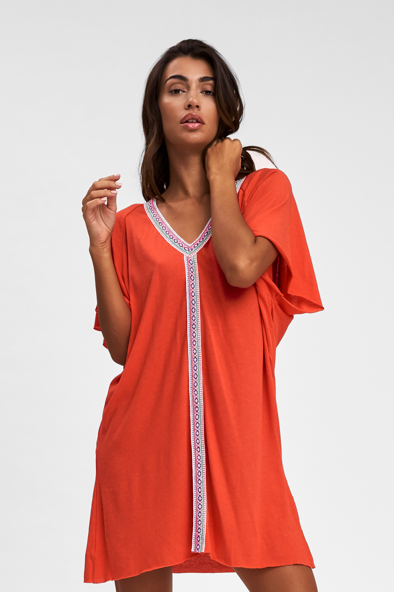 Mini Abaya Coverup in Orange
