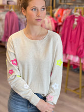 Load image into Gallery viewer, Oatmeal Multi Star Sweater
