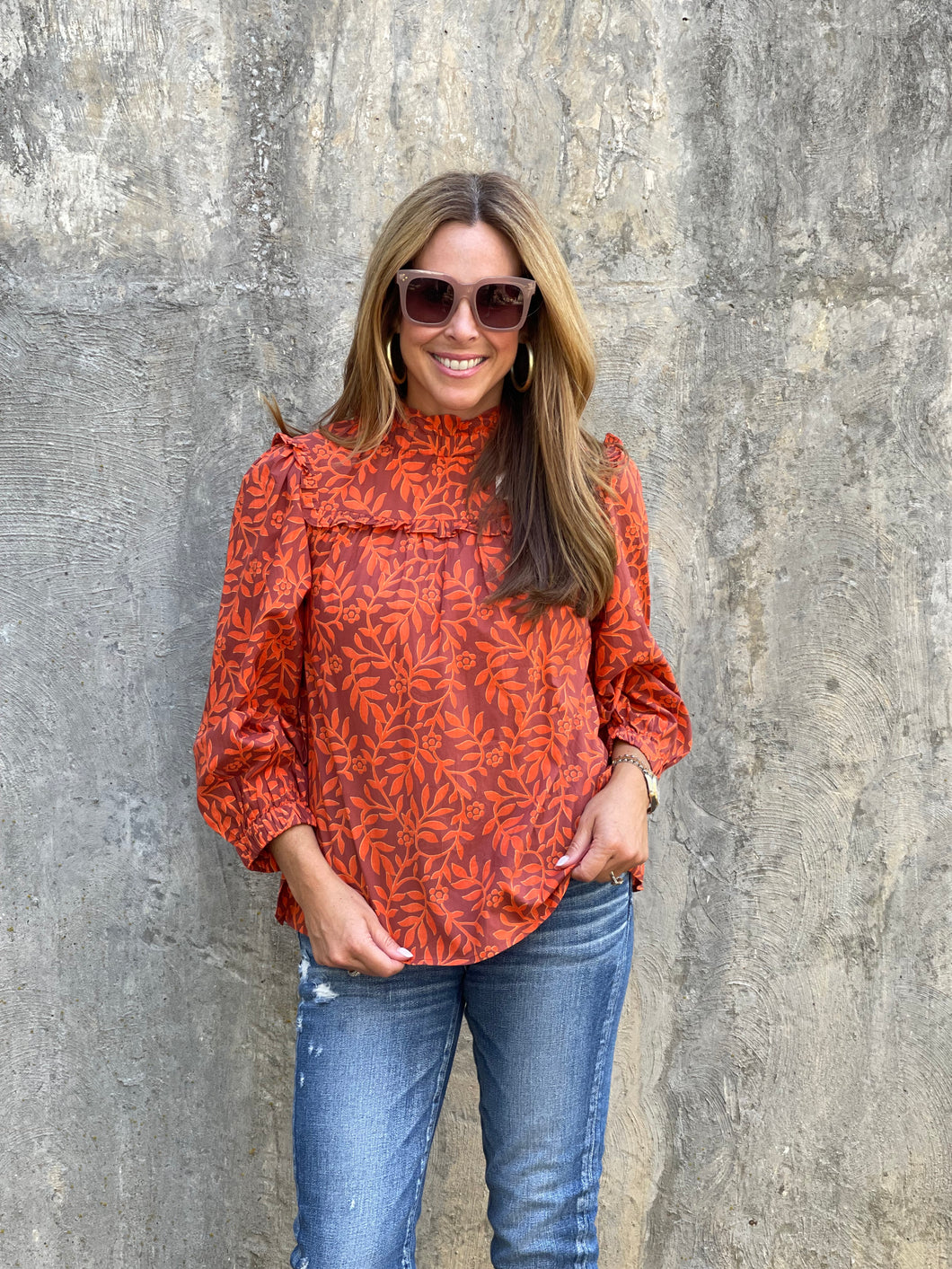 Emma Top in Harvest Stems