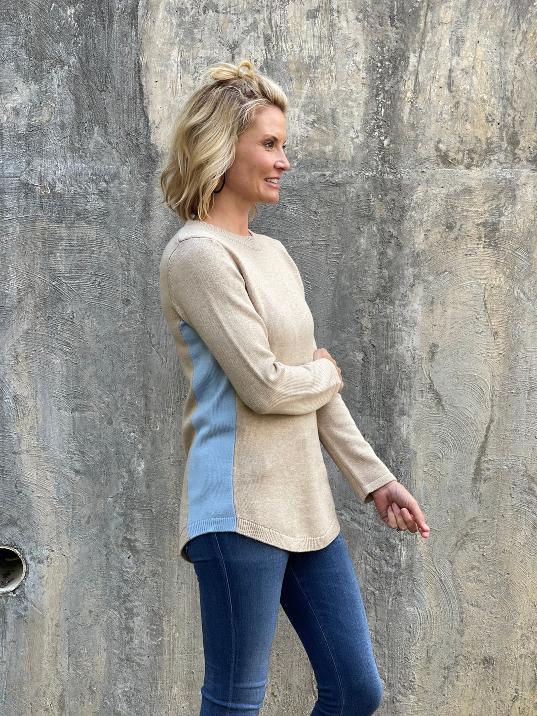 Camel Round Hem Sweater