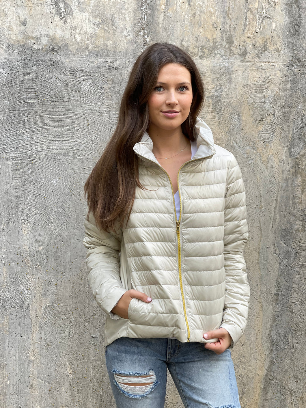 Beige Puffer Coat