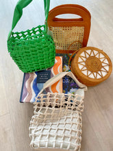 Load image into Gallery viewer, Tan Round Rattan Crossbody
