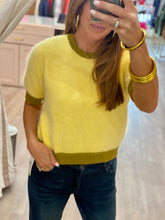 Load image into Gallery viewer, Lemon SS Sweater w/Trim
