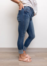 Load image into Gallery viewer, Dark Wash High Rise Toothpick Jean
