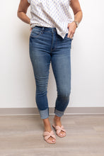 Load image into Gallery viewer, Dark Wash High Rise Toothpick Jean
