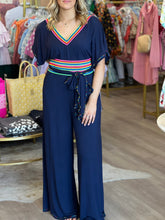 Load image into Gallery viewer, City Jumpsuit with Sash in Navy
