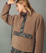 Load image into Gallery viewer, Taupe Floral Reversible Pullover
