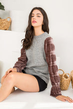Load image into Gallery viewer, Velvet Sleeve Sweater
