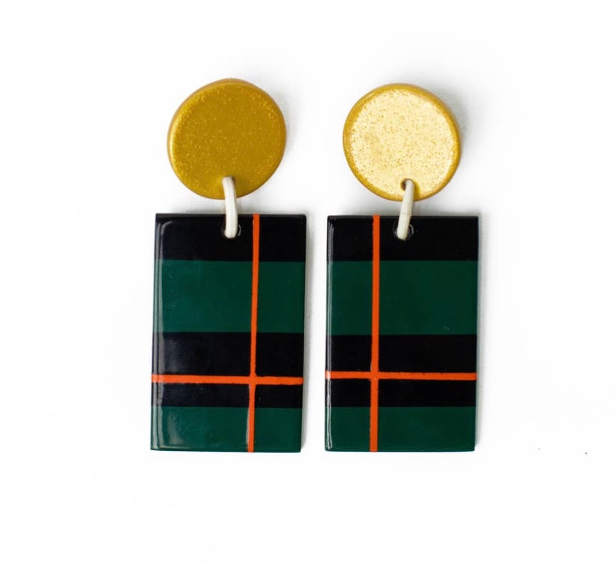 Holiday Plaid Cabana Earrings