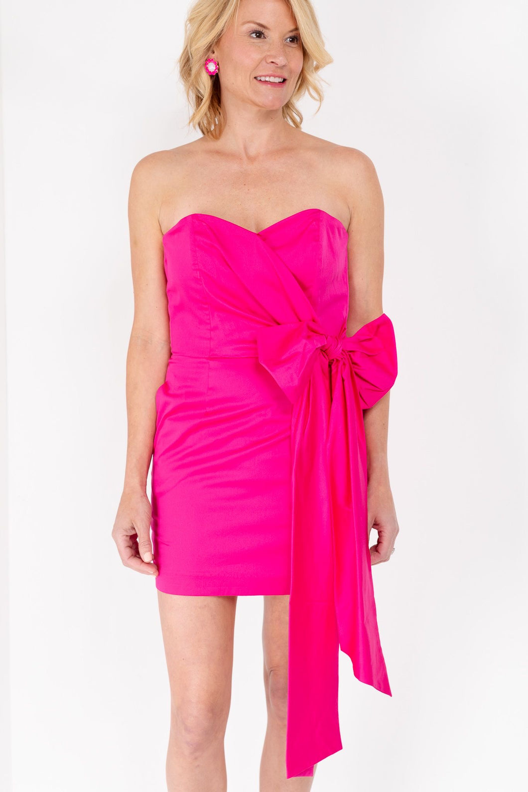 Pink Strapless Mini Dress