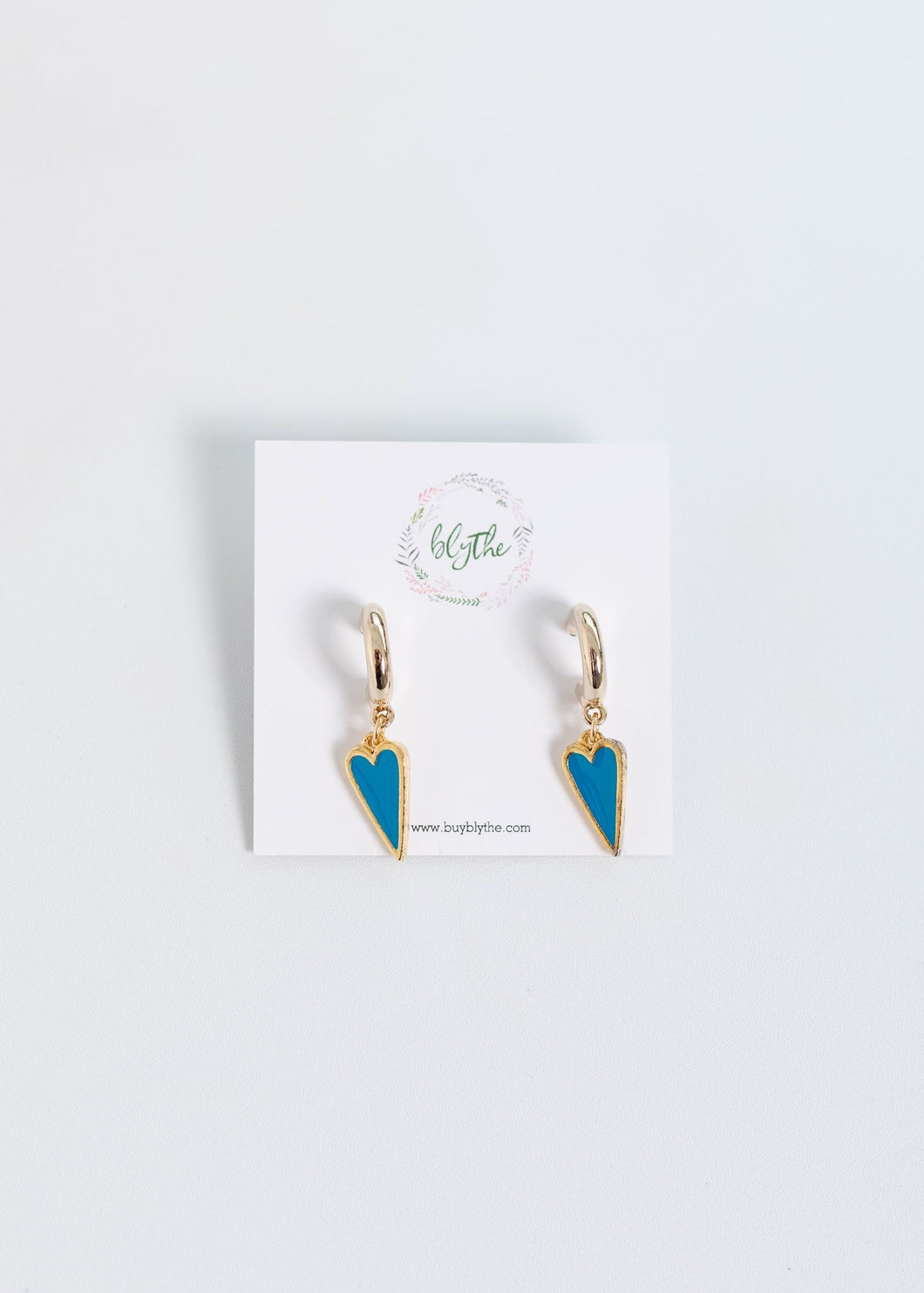 Blue Heart Earrings