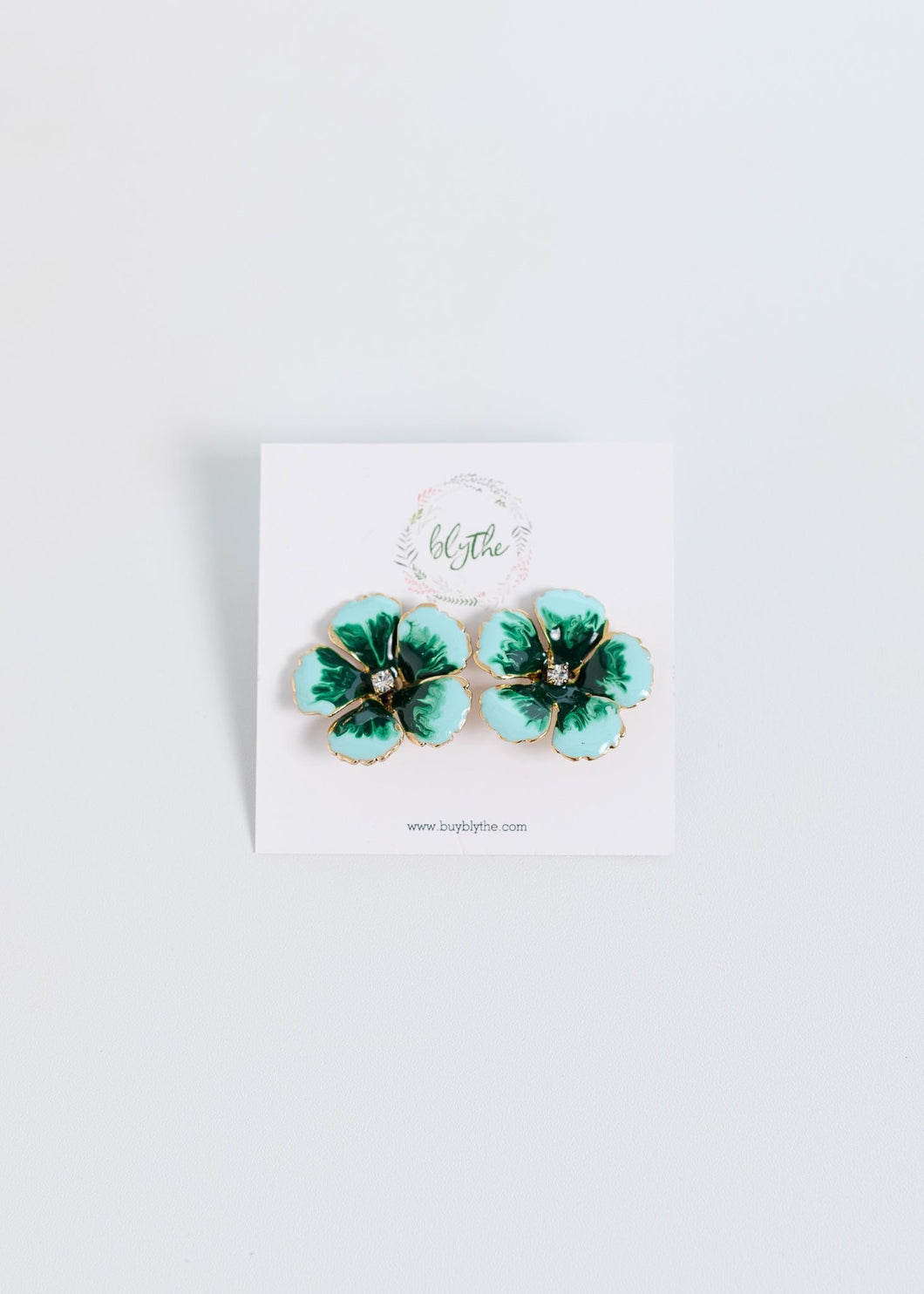 Blue Flower Earrings