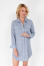 Load image into Gallery viewer, Flora Shirt Dress in Indigo
