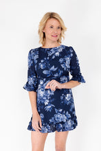 Load image into Gallery viewer, Blue Floral Mini Dress
