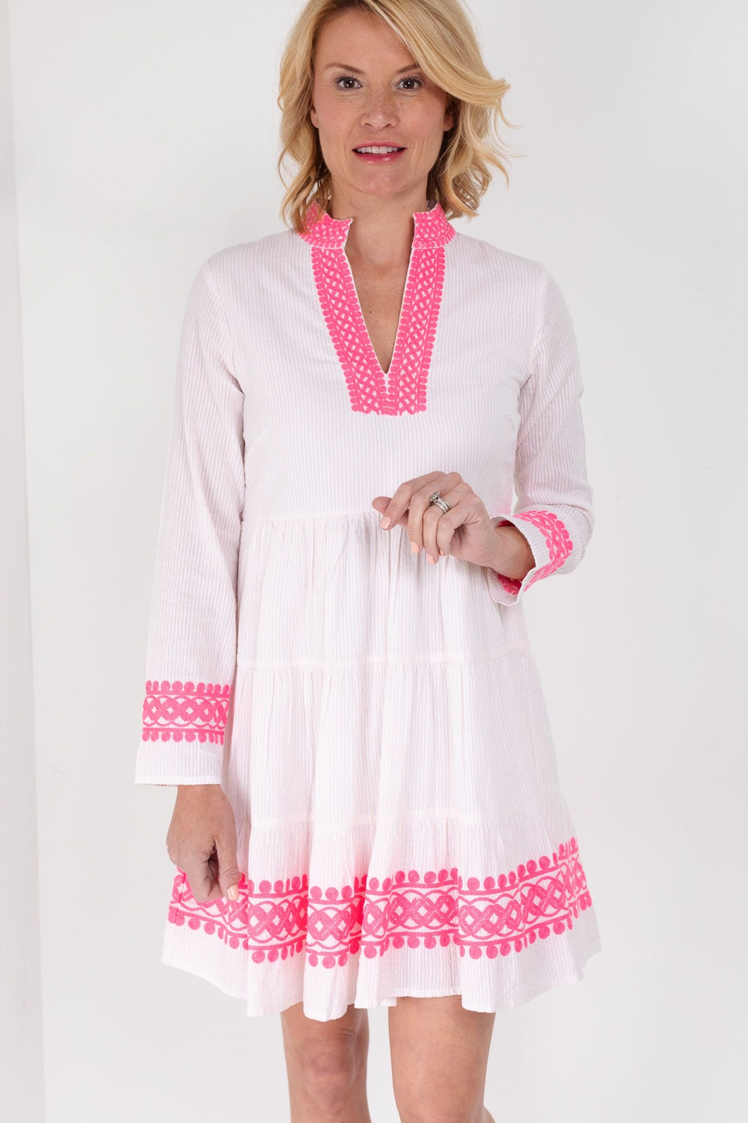 LS Tunic Dress in Pink