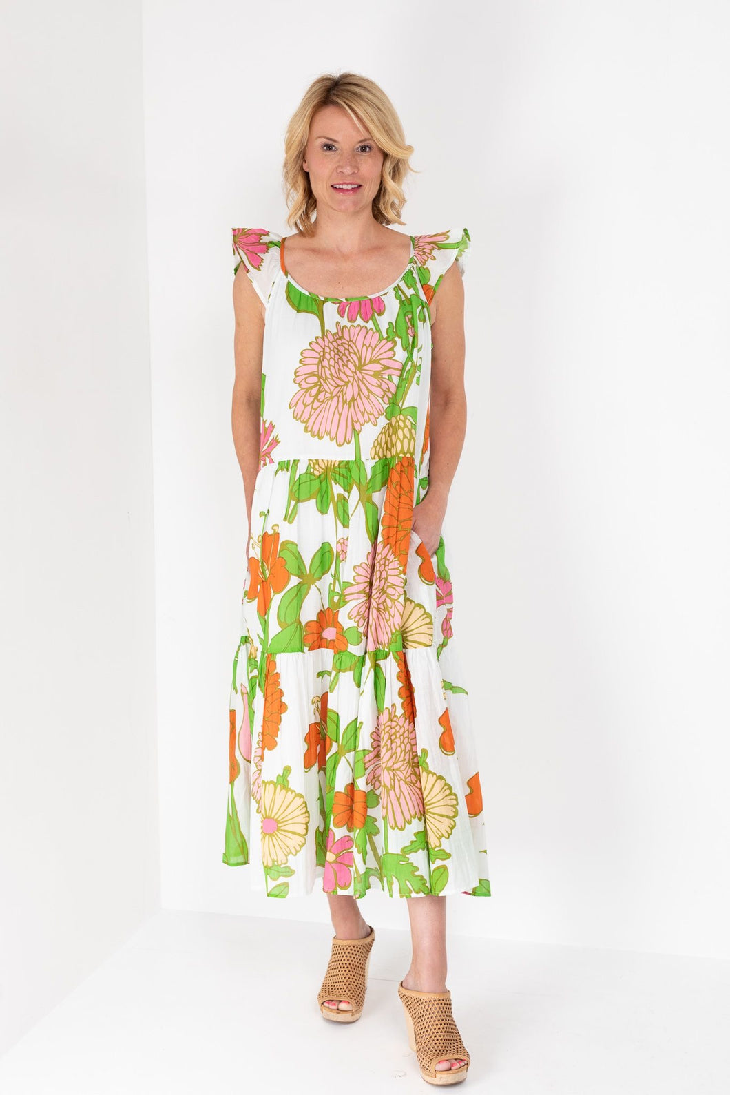 Milly Dress in Mod Floral Melon
