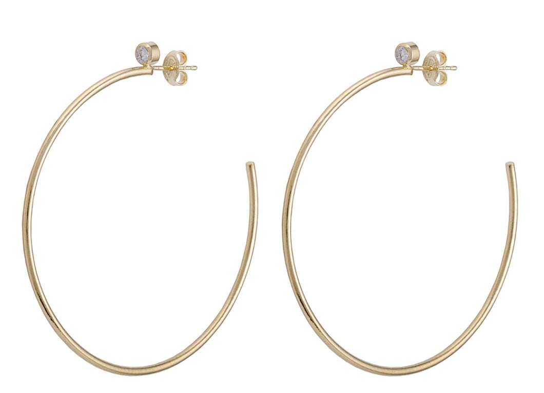 Briana Hoops in Gold