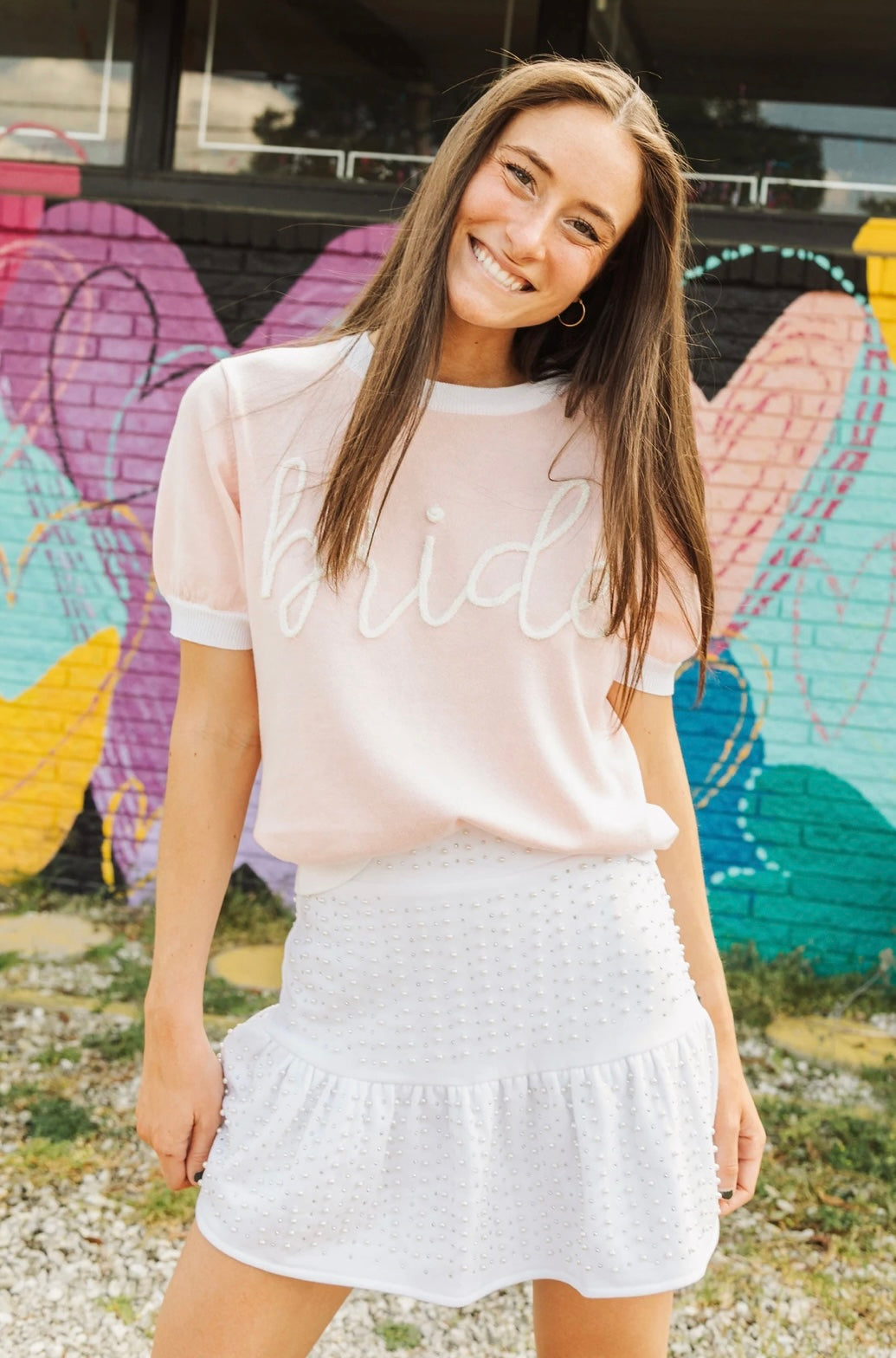 Bride Glitter Script SS Sweater