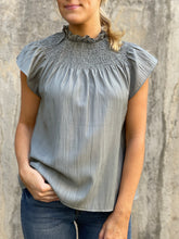 Load image into Gallery viewer, Sleeveless Smocked Top in Sage
