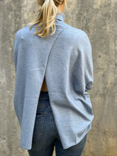 Load image into Gallery viewer, Blue Tunic Turtleneck Sweater
