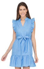 Load image into Gallery viewer, Eyelet Ruffle Dress in Blue
