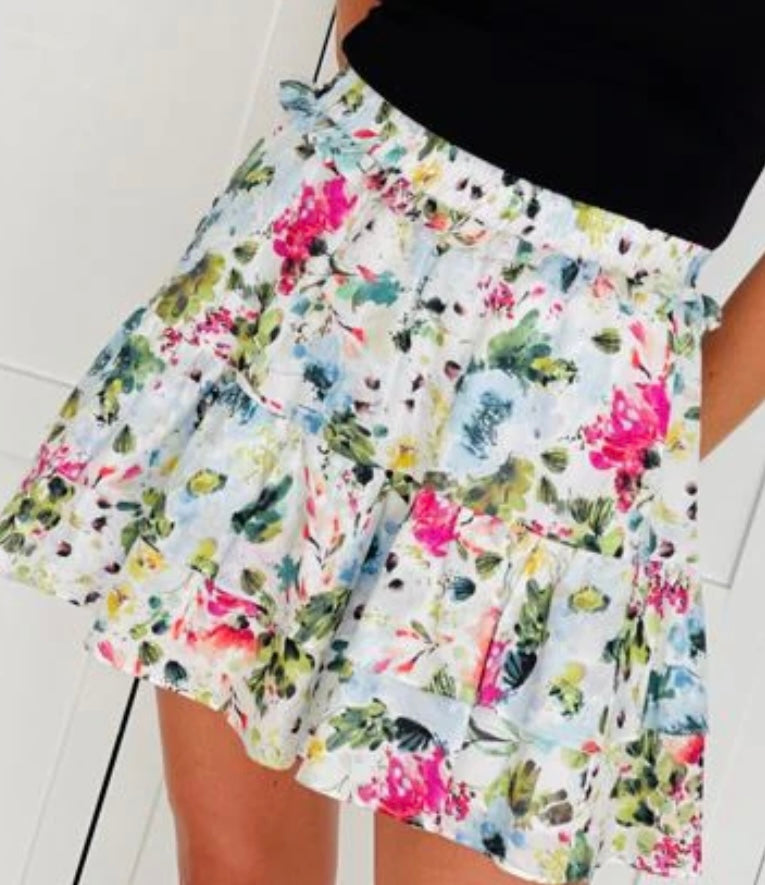 Hailey Skirt in Hot Pink Floral