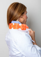 Load image into Gallery viewer, White Denim Jacket with Coral Ribbon

