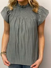 Load image into Gallery viewer, Sleeveless Smocked Top in Sage
