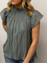 Load image into Gallery viewer, Sleeveless Smocked Top in Sage
