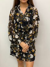 Load image into Gallery viewer, Black Floral Mini Dress
