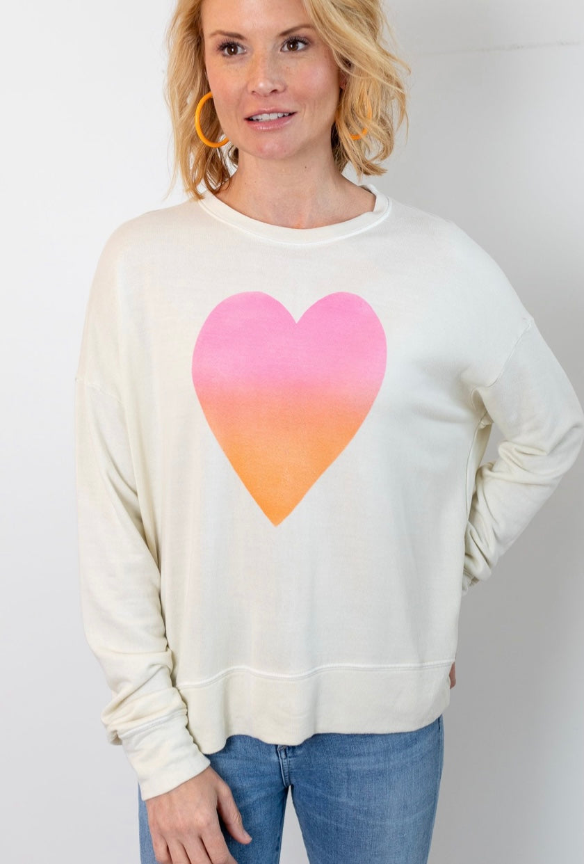 Ombre Heart Sweatshirt
