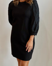 Load image into Gallery viewer, Black Ponte Blocked Dress

