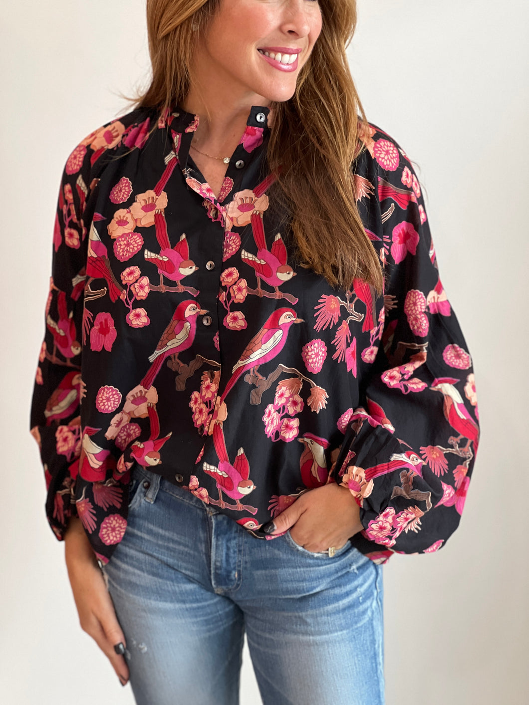 Emory Top in Vintage Bird