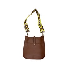 Load image into Gallery viewer, Large Saddle Messenger w/Yellow Strap
